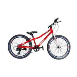 Ποδήλατο Παιδικό MTB Energy Fun 24" Κόκκινο Λευκό με 7 Ταχύτητες