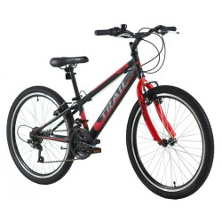 Ποδήλατο Παιδικό Trail 40E 24x11 ΜΤΒ 21Τ Μαύρο Κόκκινο
