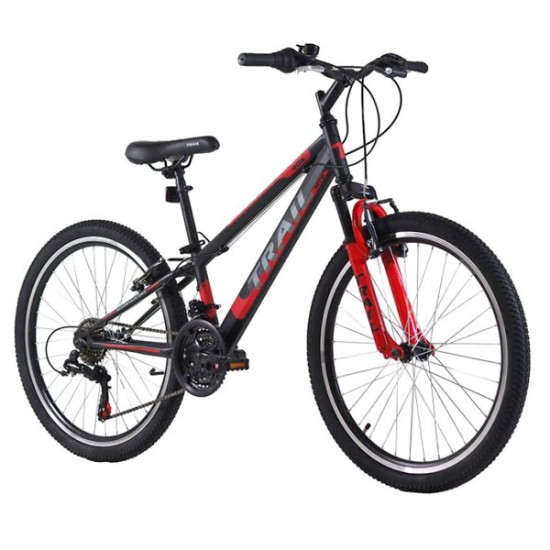 Ποδήλατο Παιδικό Trail 40S 24x11 ΜΤΒ 21Τ Shimano Μαύρο Κόκκινο